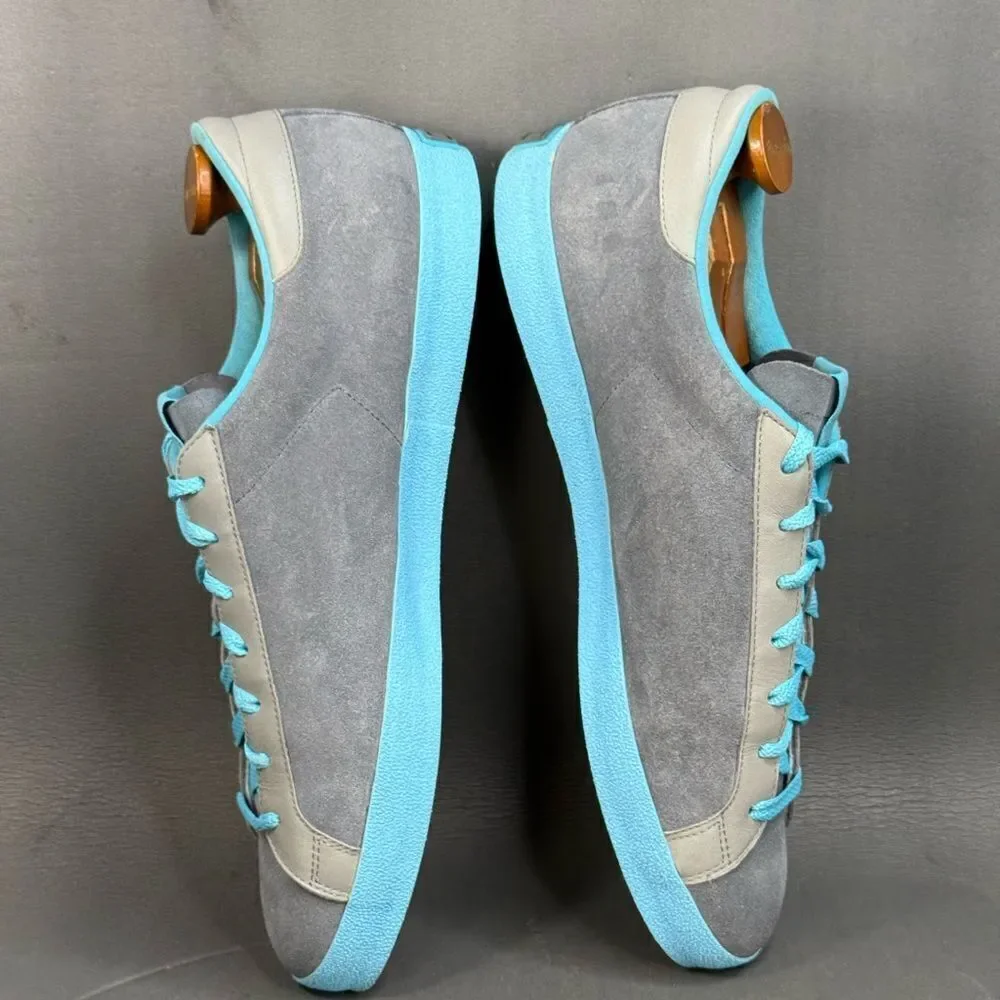 Adidas X Laver Vin Okini 'Metallic Grey Dusk Aqua' sneaker shoes men’s 12.5